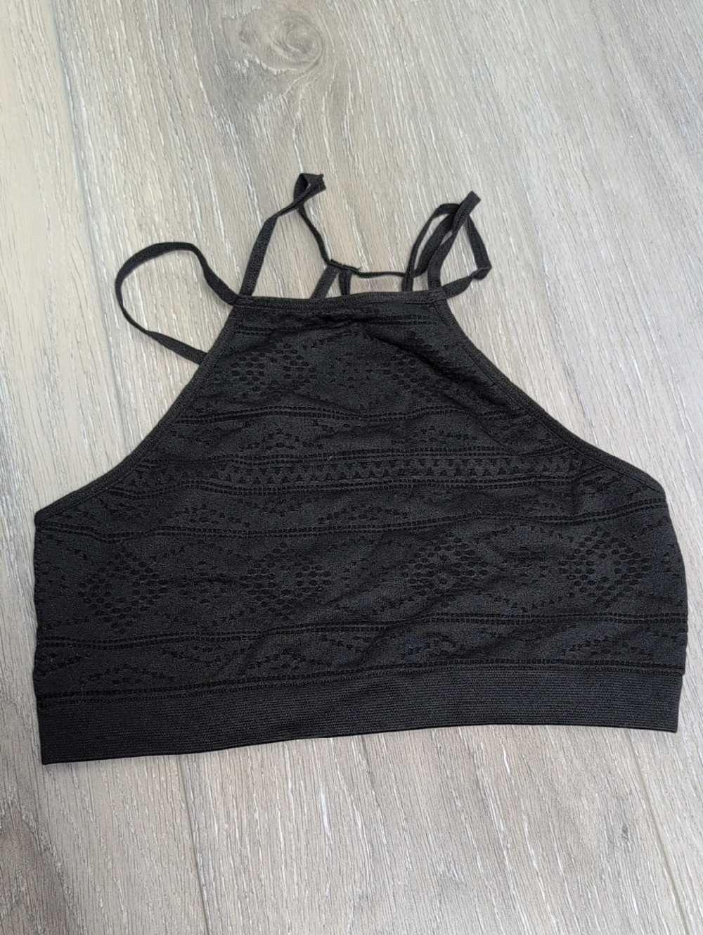 Black Lace High Neck Bralette